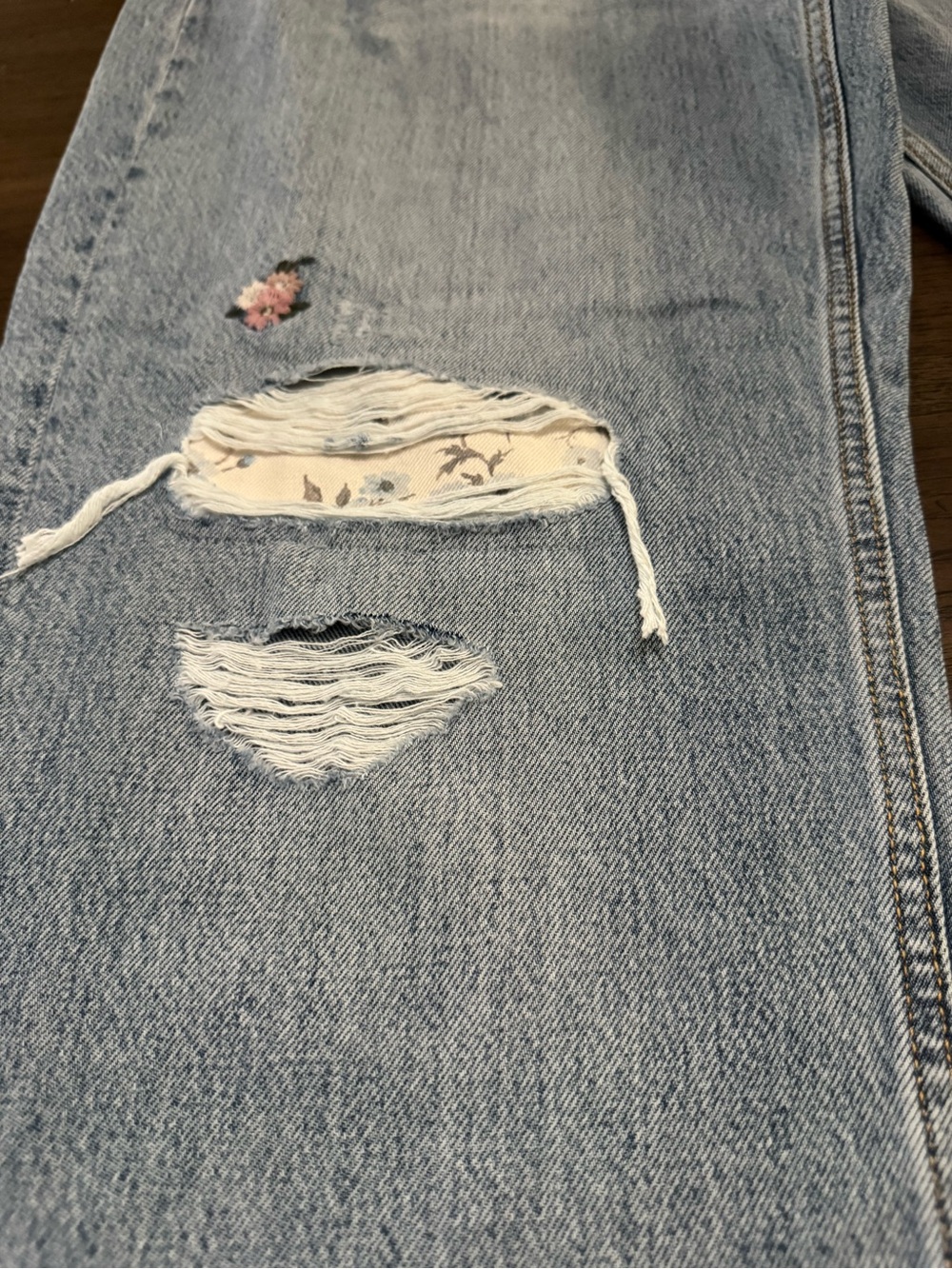 Universal Thread Light Blue Ripped Relaxed Jeans - Picture 2 of 7